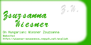 zsuzsanna wiesner business card